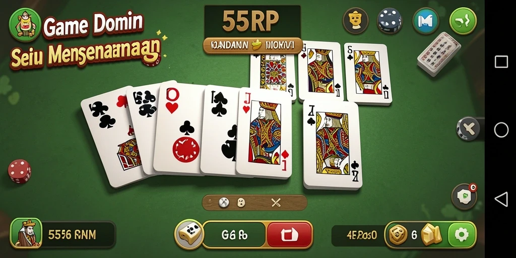 Tampilan gameplay Domino yang menarik dan interaktif.