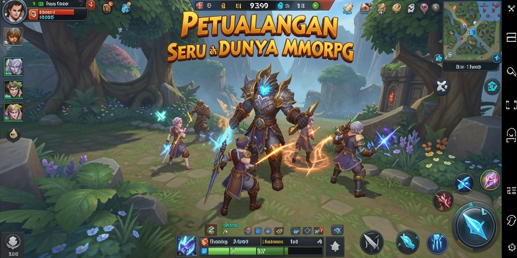 Screenshot gameplay seru dari 9399 yang menunjukkan aksi pertarungan.