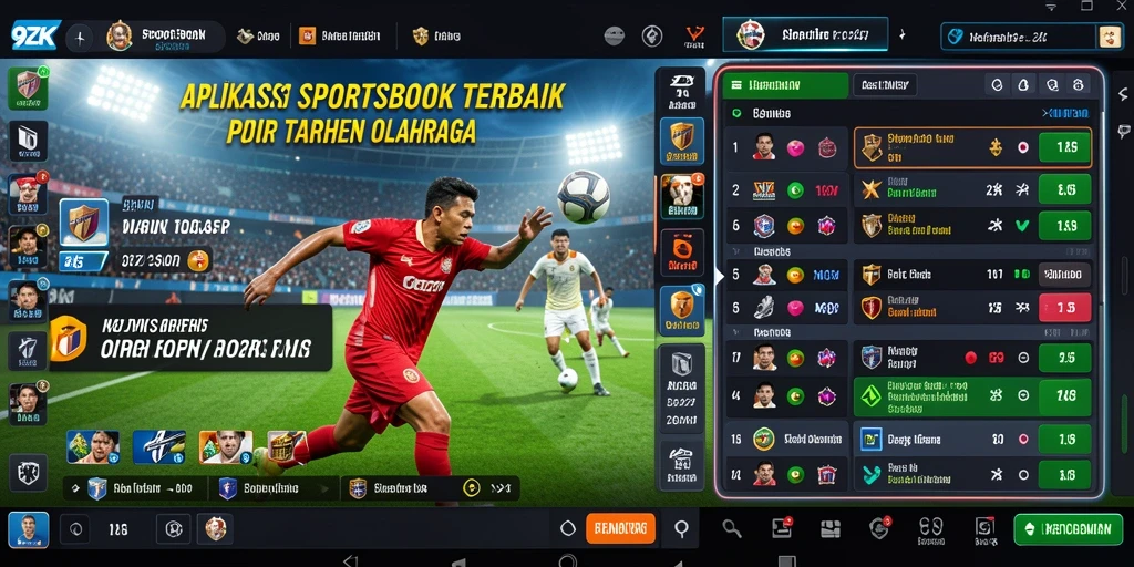 Screenshot gameplay 9ZK yang menarik saat taruhan olahraga.