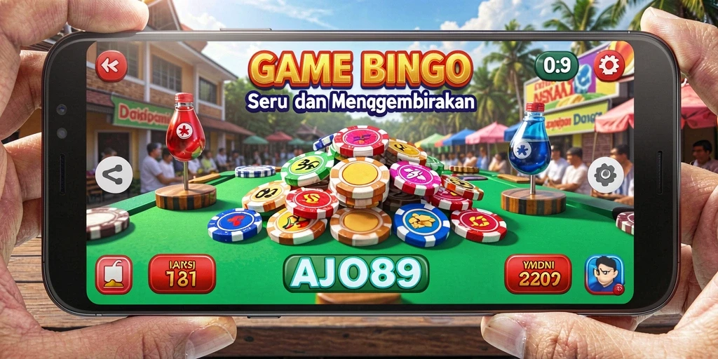 Tampilan gameplay seru AJO89 saat bermain Bingo bersama teman.