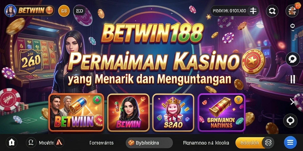 Tampilan utama BETWIN188 dengan gameplay Kasino yang menarik.