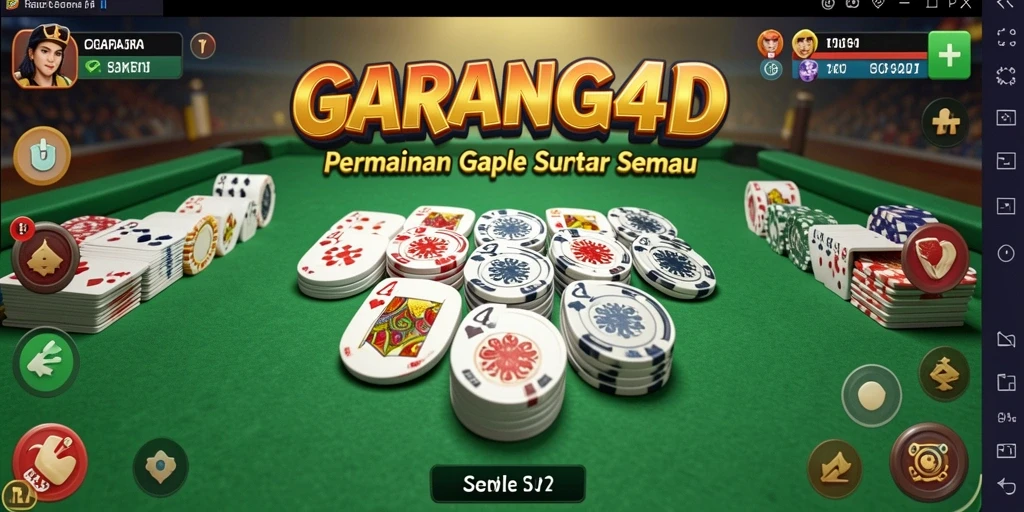 Tampilan menarik dari gameplay Gaple di GARANG4D.