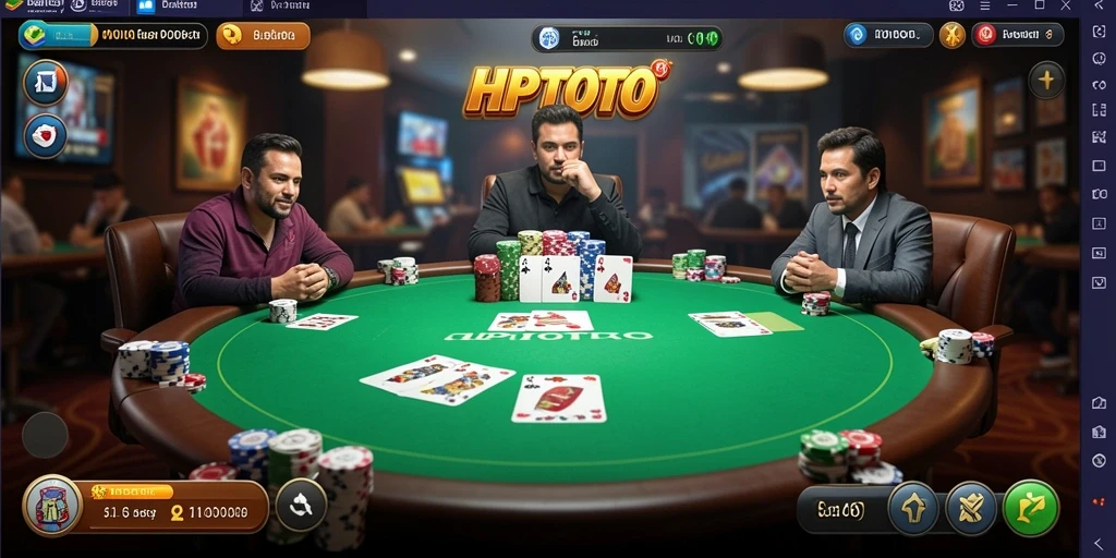 Tampilan gameplay HPTOTO yang menarik dan penuh strategi poker.