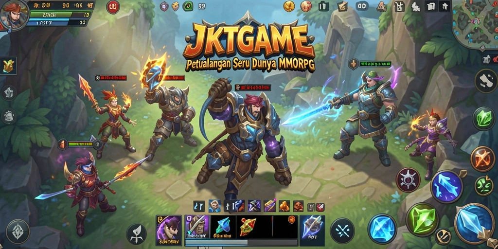 Screenshot gameplay JKTGAME menampilkan aksi petualangan dalam dunia MMORPG.