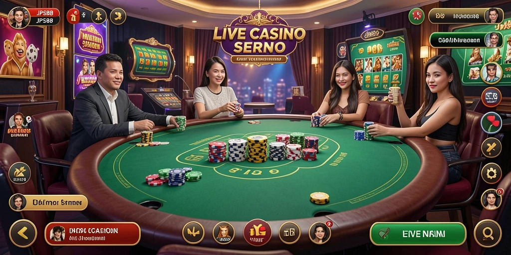 Tampilan gameplay seru dari aplikasi Live Casino JPS88.
