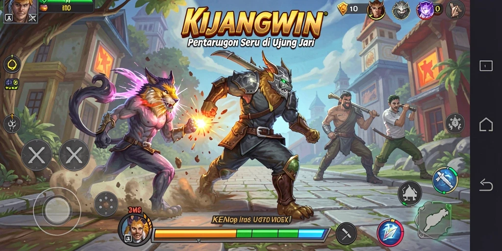 Gameplay KIJANGWIN yang penuh aksi dan pertarungan seru.