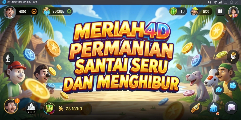 Tampilan menarik dari gameplay MERIAH4D yang penuh warna.