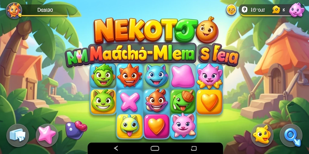 Gameplay seru NEKOTOTO dengan kucing lucu mencocokkan Match-3.