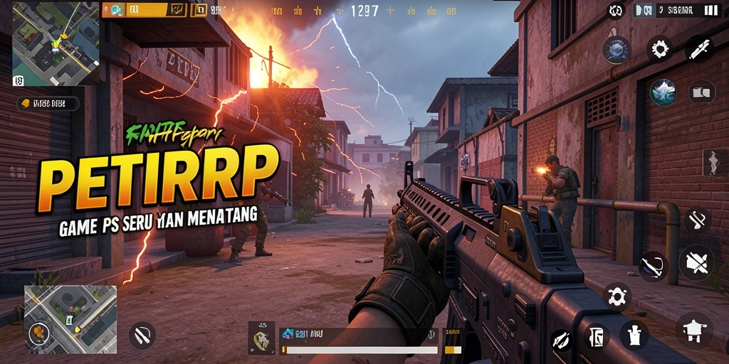 Gambaran gameplay seru di PETIRRP dengan aksi tembak-menembak.