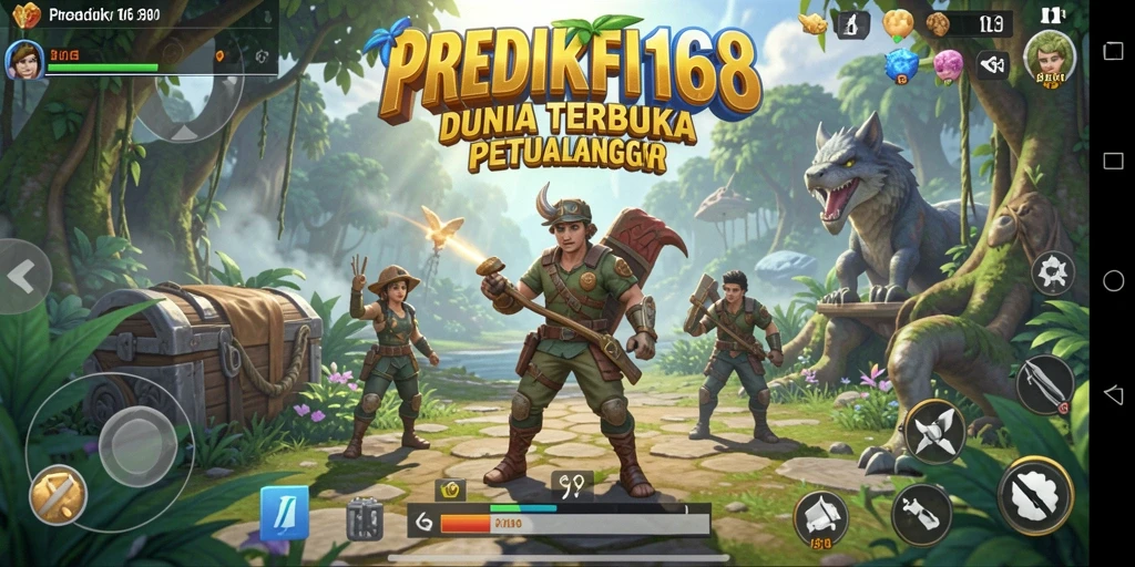 Tampilan gameplay PREDIKSI168 yang menarik dan seru di dunia terbuka.