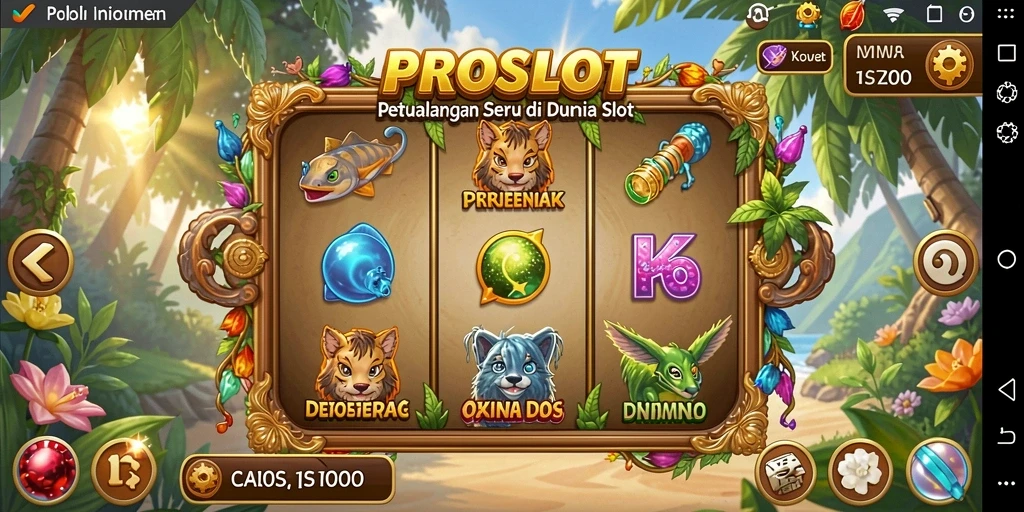 Tampilan inti gameplay PROSLOT dengan level yang menantang.