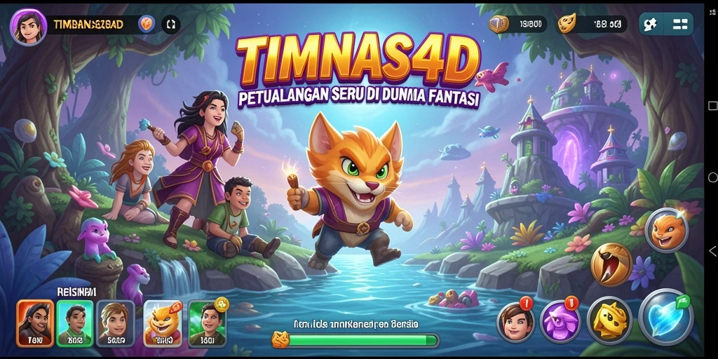 Screenshot menampilkan aksi seru dalam gameplay TIMNAS4D.