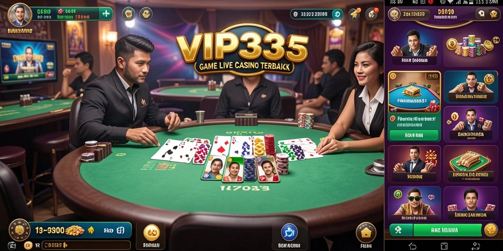 Screenshot gameplay Live Casino yang seru dan interaktif dari VIP333.