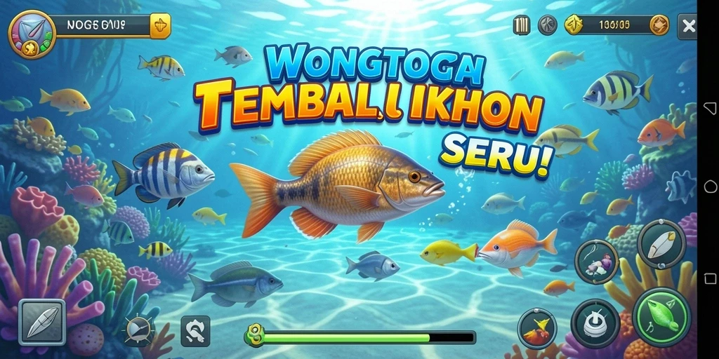 Tampilan seru dari gameplay WONGTOTO dengan aksi menembak ikan.