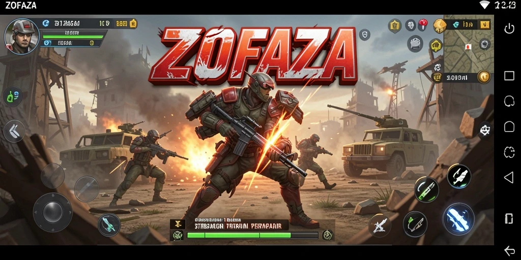 Gameplay menantang dan seru dalam ZOFAZA.